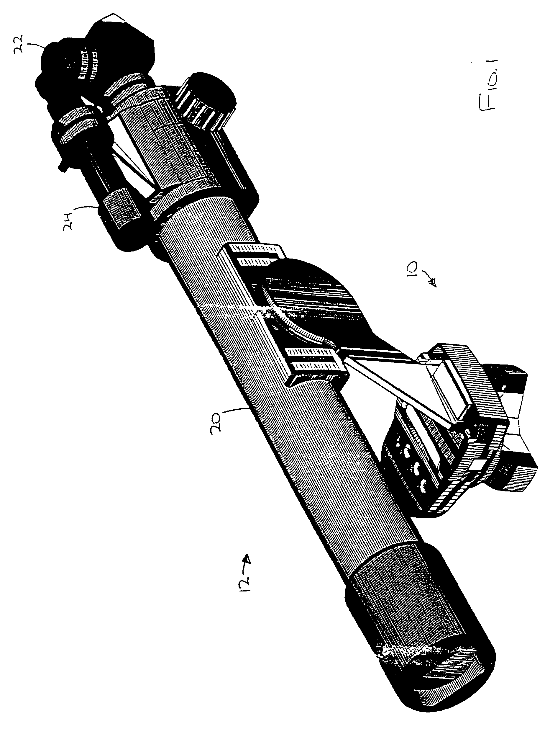 Portable telescope mount with integral locator using magnetic encoders for facilitating location of objects and positioning of a telescope