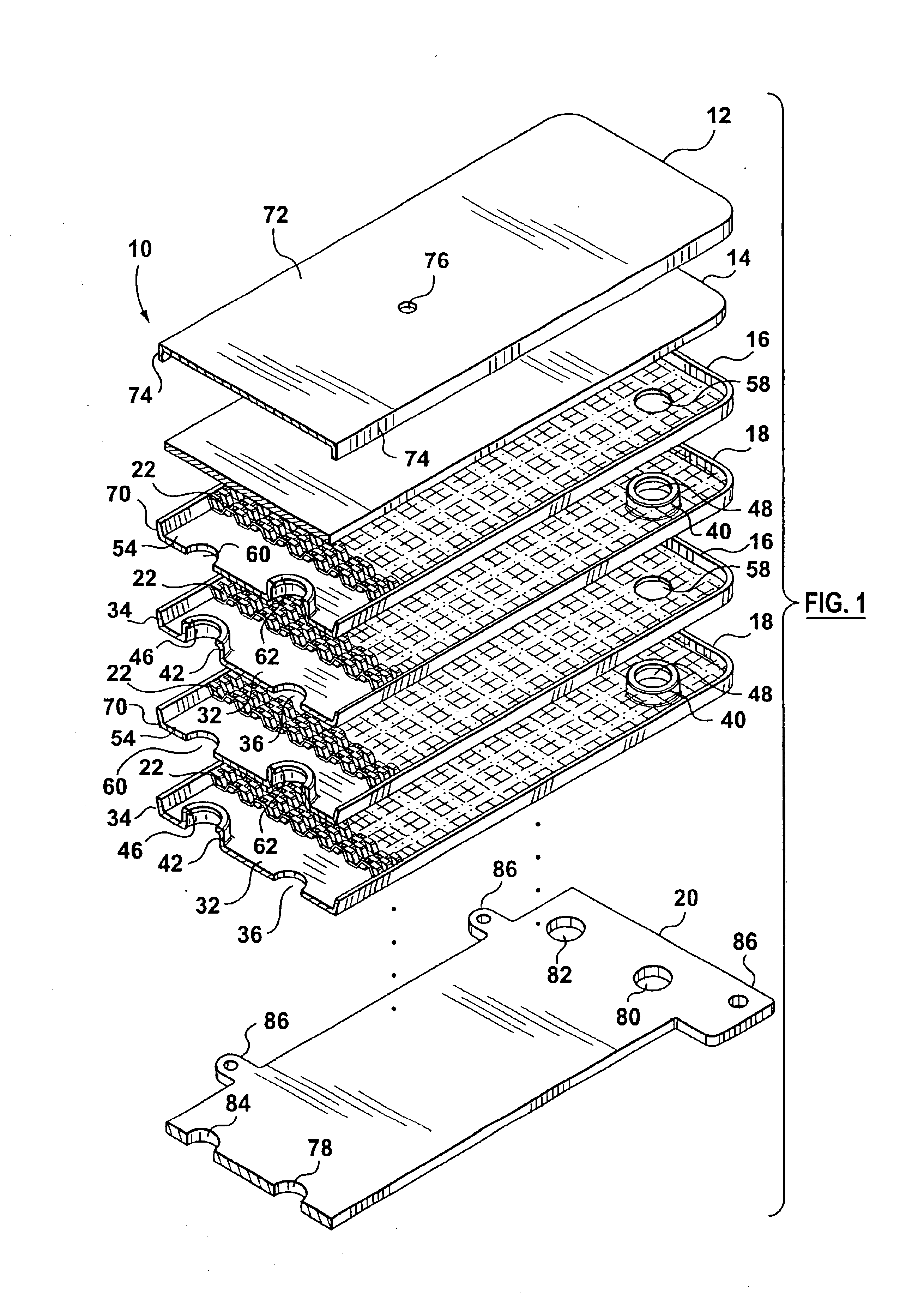 Inverted lid sealing plate for heat exchanger