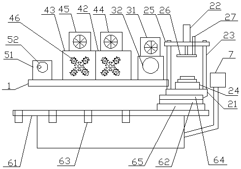 Explosion-proof motor base wiring hole combined machining device and machining method