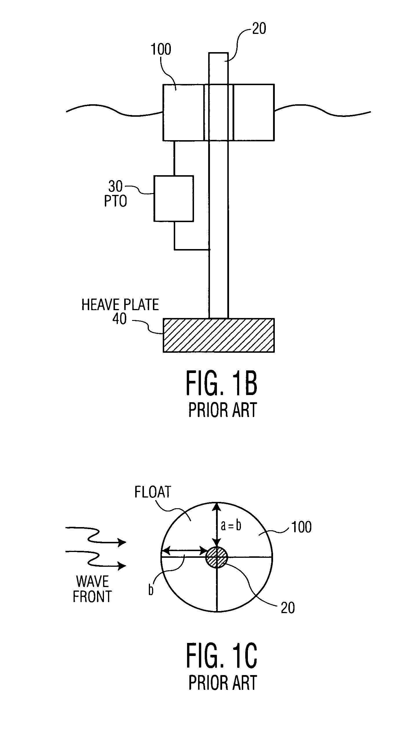 Wave energy converter with asymmetrical float