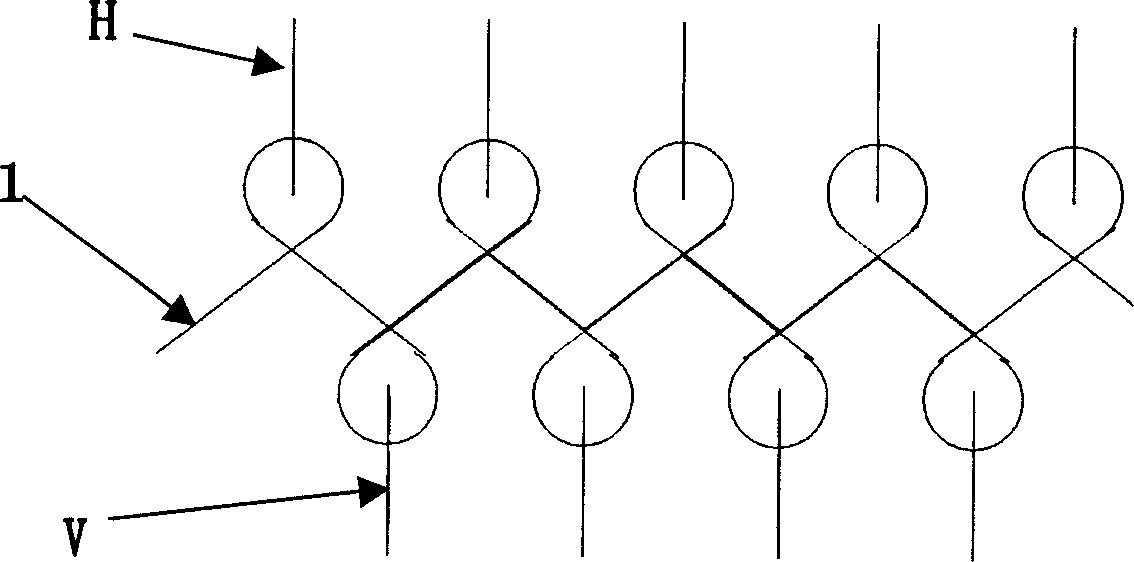 Weaving method of filling knitting light weight composite material with free distance structure