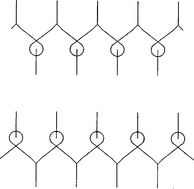 Weaving method of filling knitting light weight composite material with free distance structure