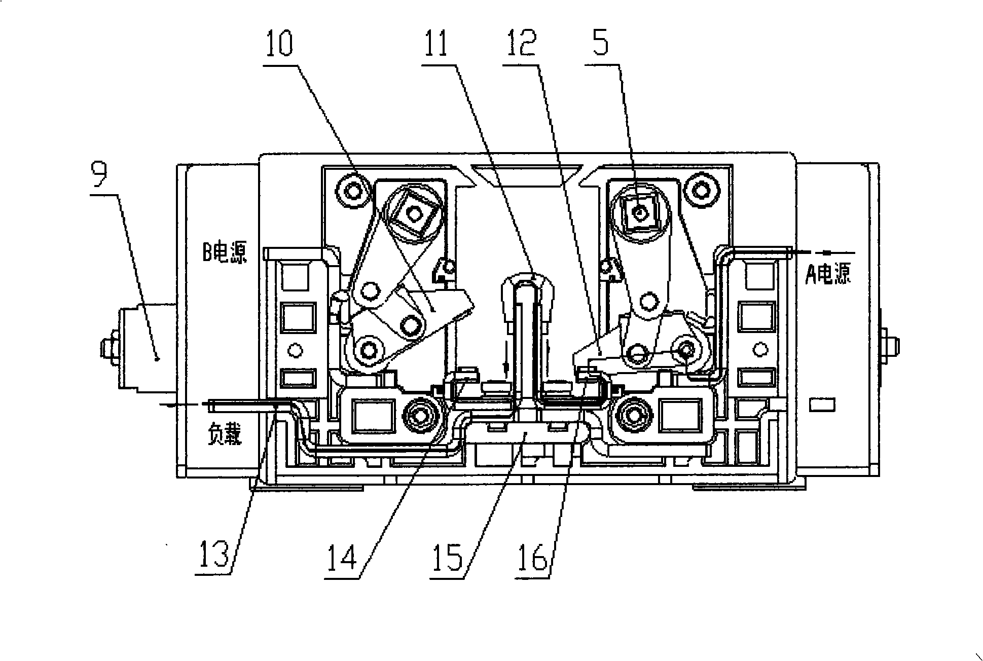 Automatic transfer switch electric appliance for moment parallel device