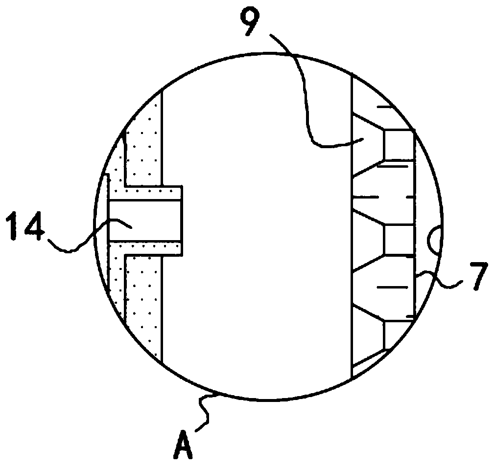 Particle-containing smoke dust filtering device