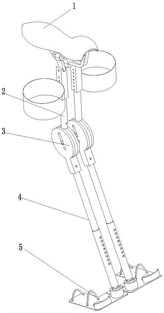 Wearable lower limb gait intelligent detecting walking device