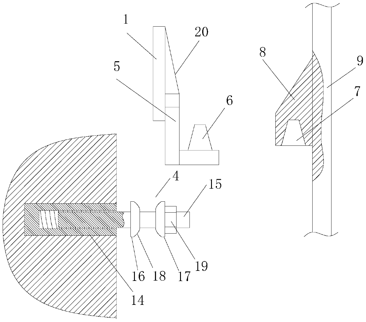 Quick mounting structure for display