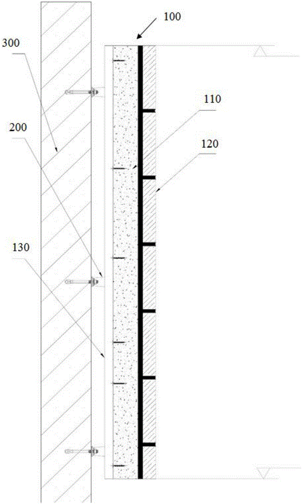 Fabricated ceramic tile wall surface and construction method thereof