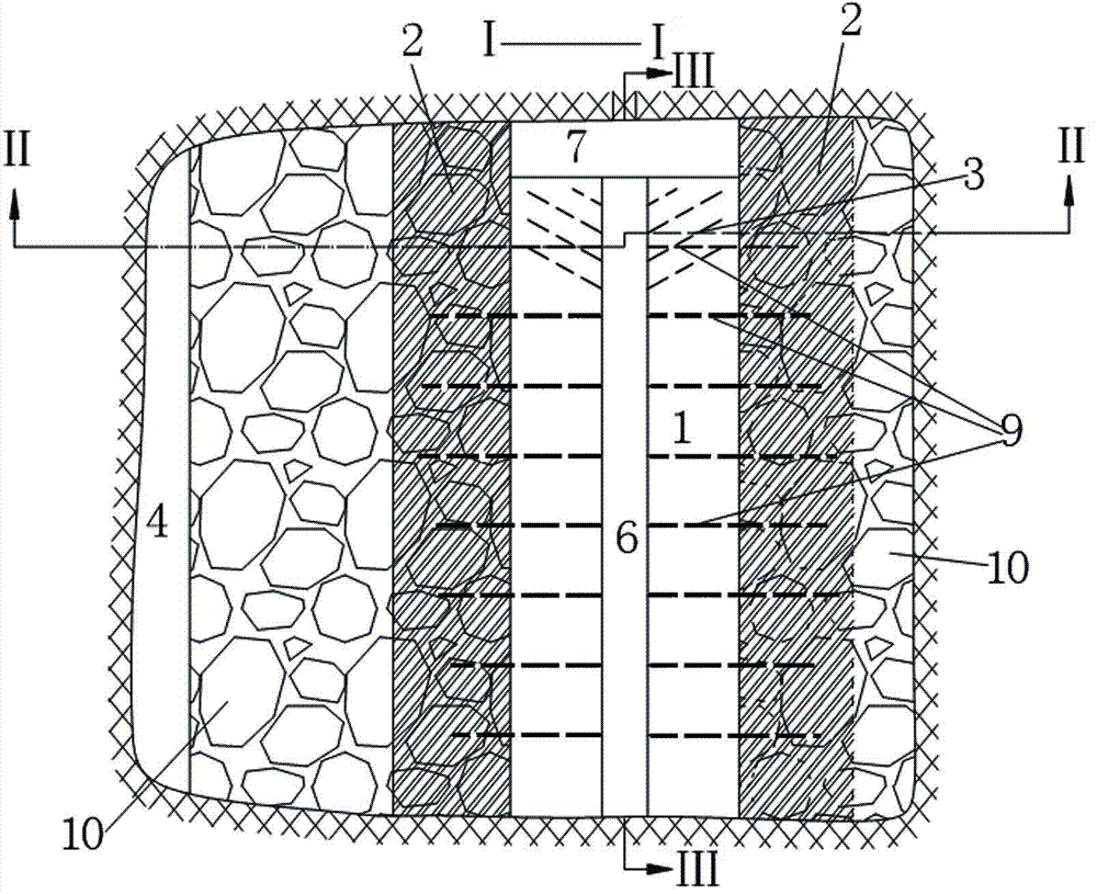 Pillar robbing method of reconstructed artificial stud