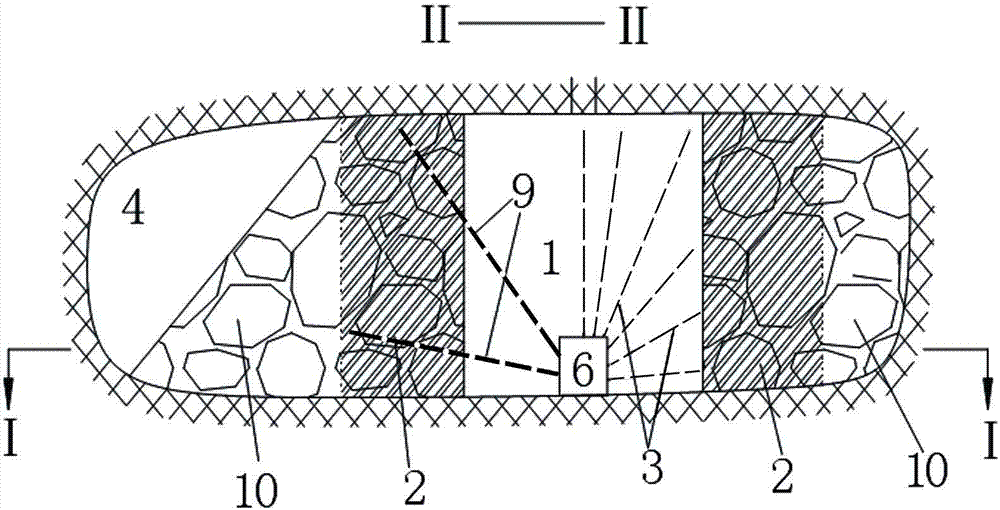 Pillar robbing method of reconstructed artificial stud