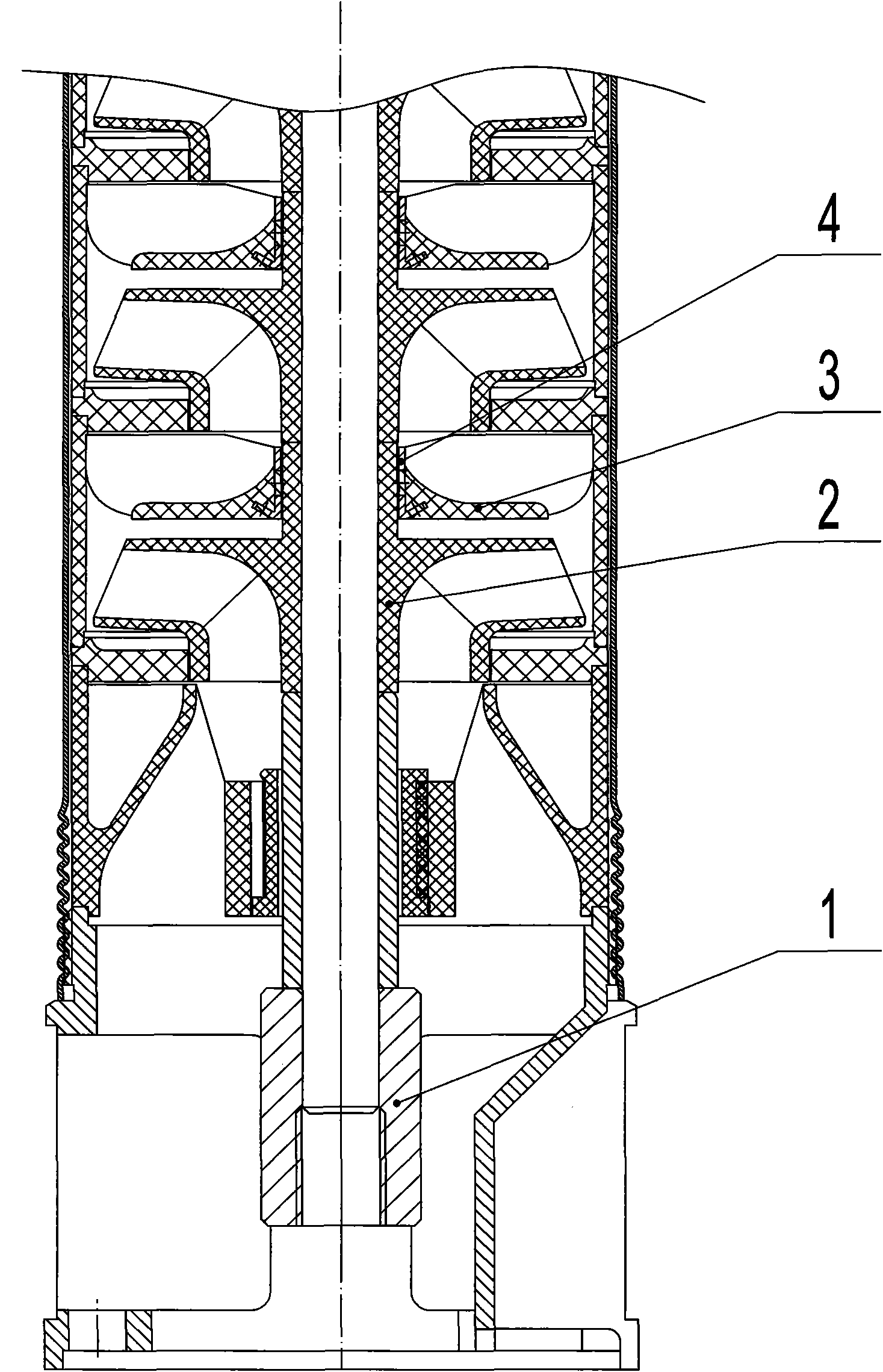 Bearing insert to be inserted in inner hole part of plastic flow deflector shell of engineering plastic well pump