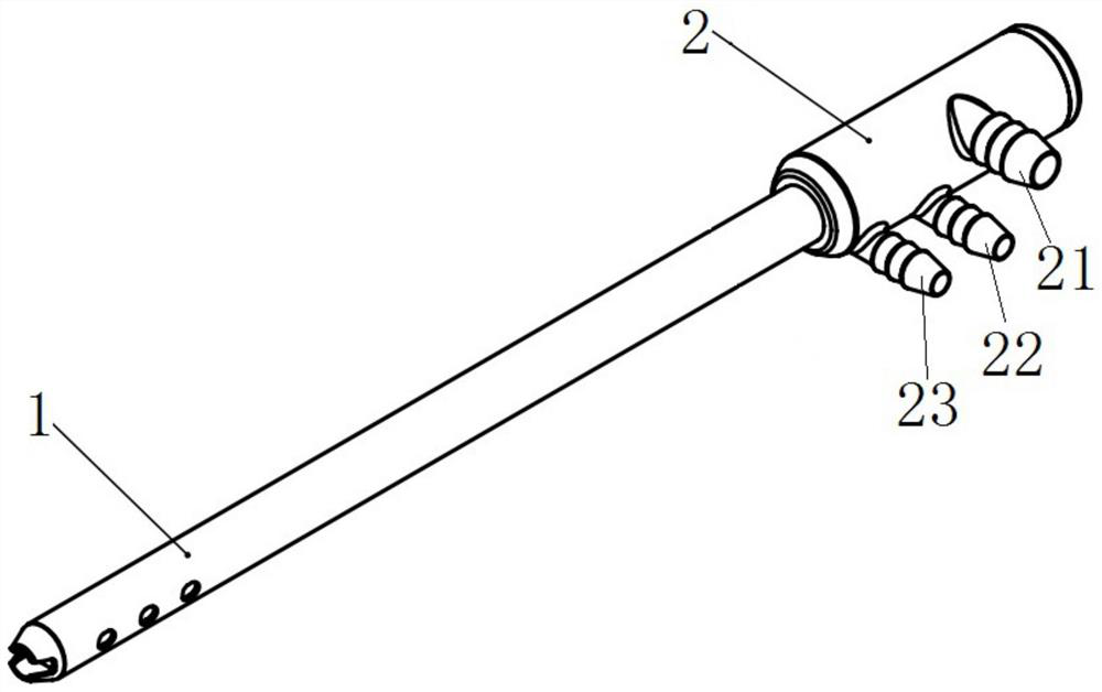 Irrigation and suction tube and surgical device