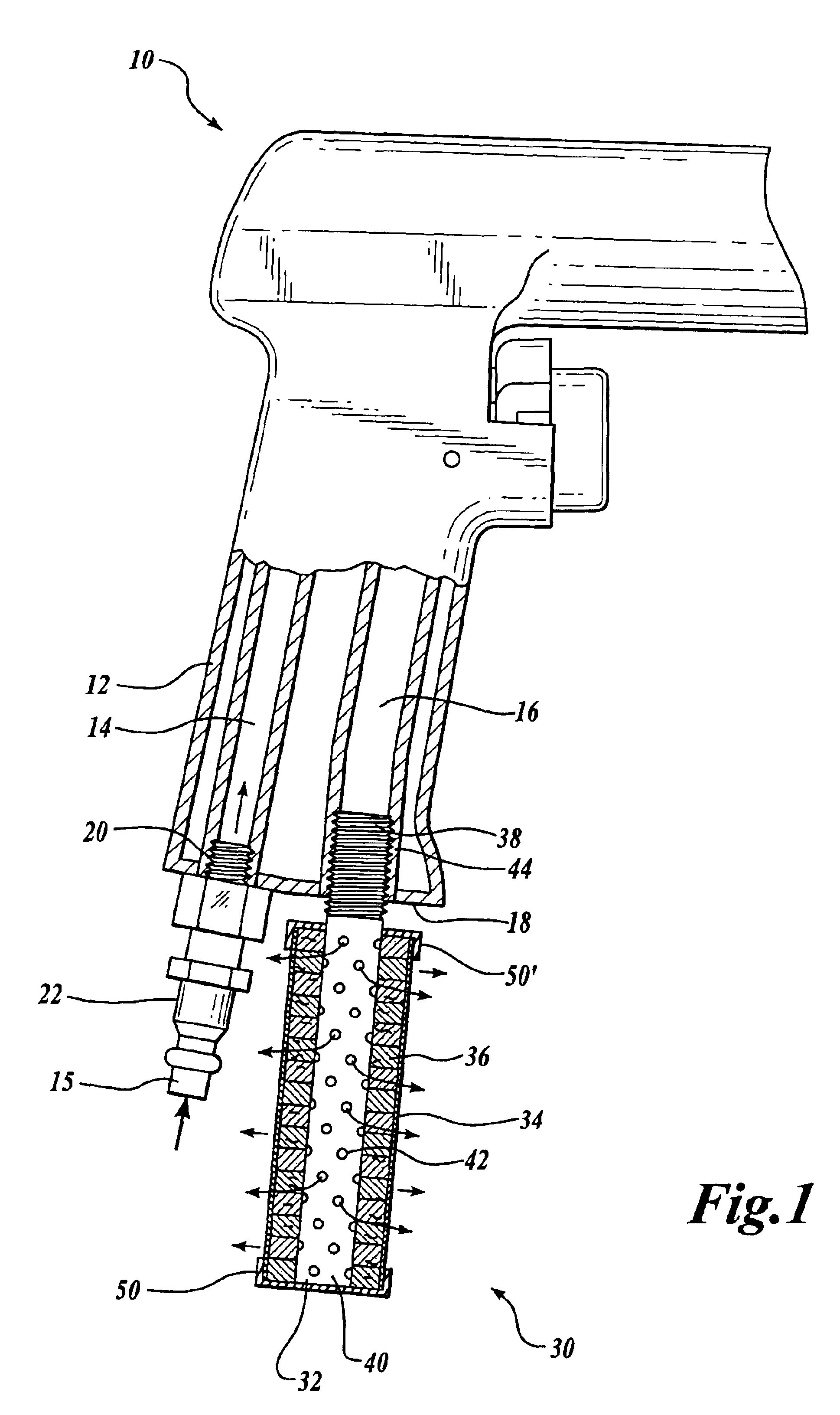 Muffler for pneumatic hand tool