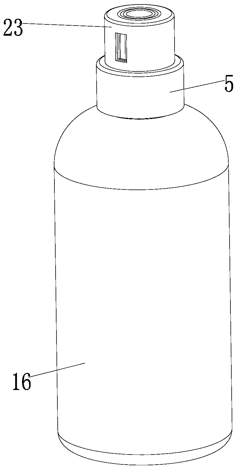 A double-cavity quantitative container