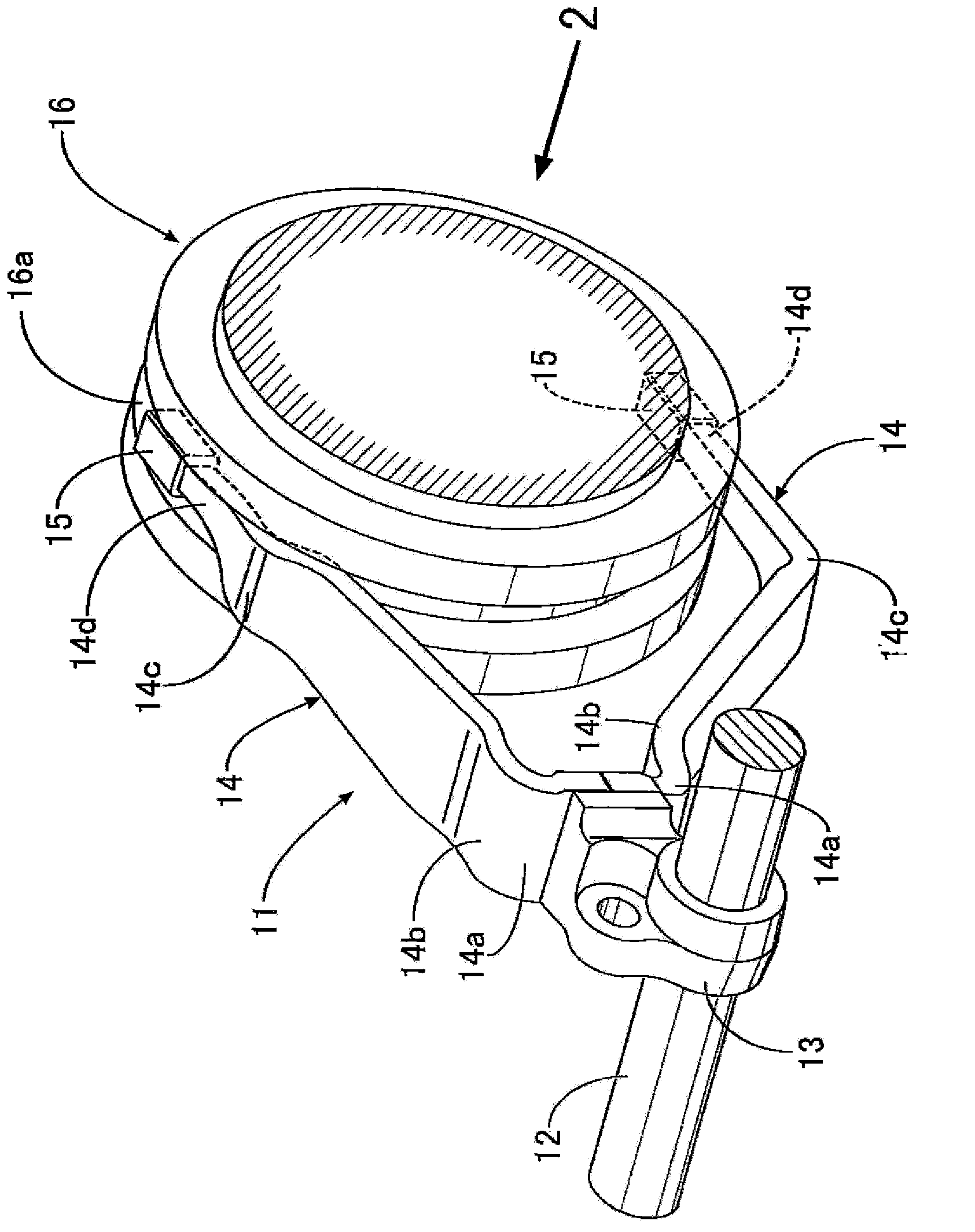 Shifting fork of engagement switching mechanism