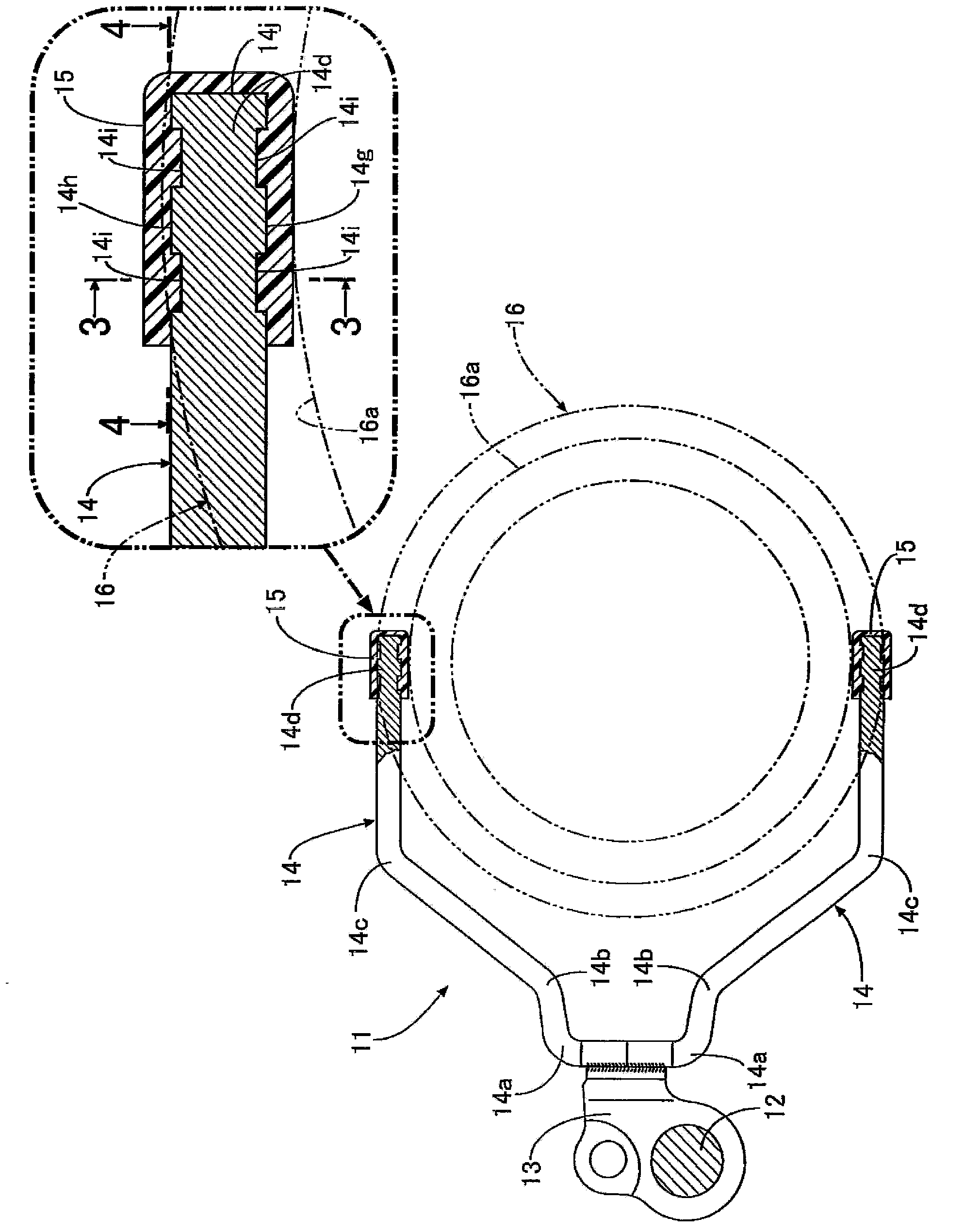 Shifting fork of engagement switching mechanism