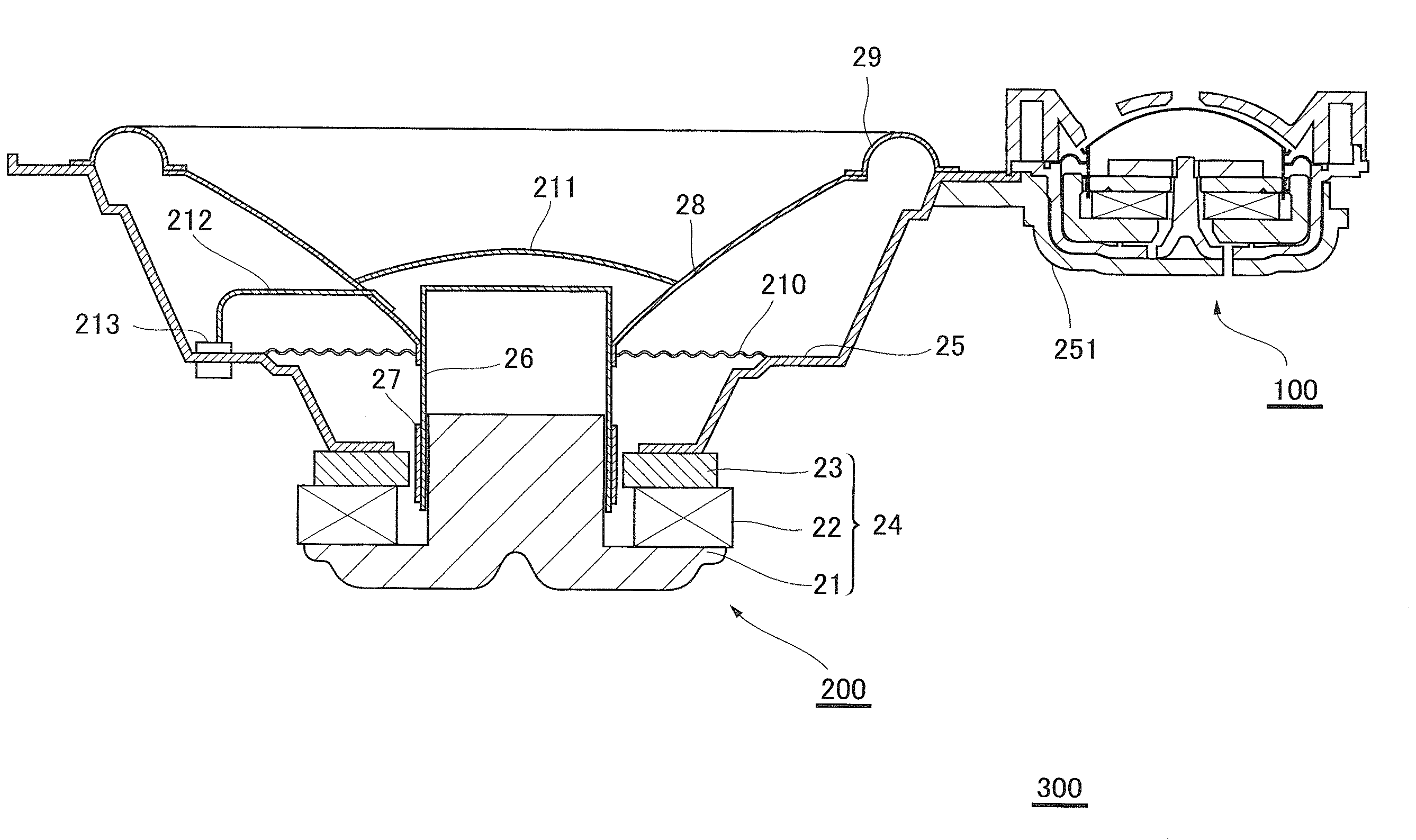 Speaker device and speaker unit