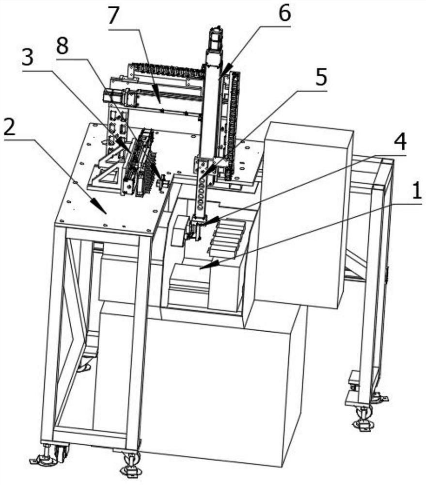 A CNC lathe with automatic loading and unloading structure