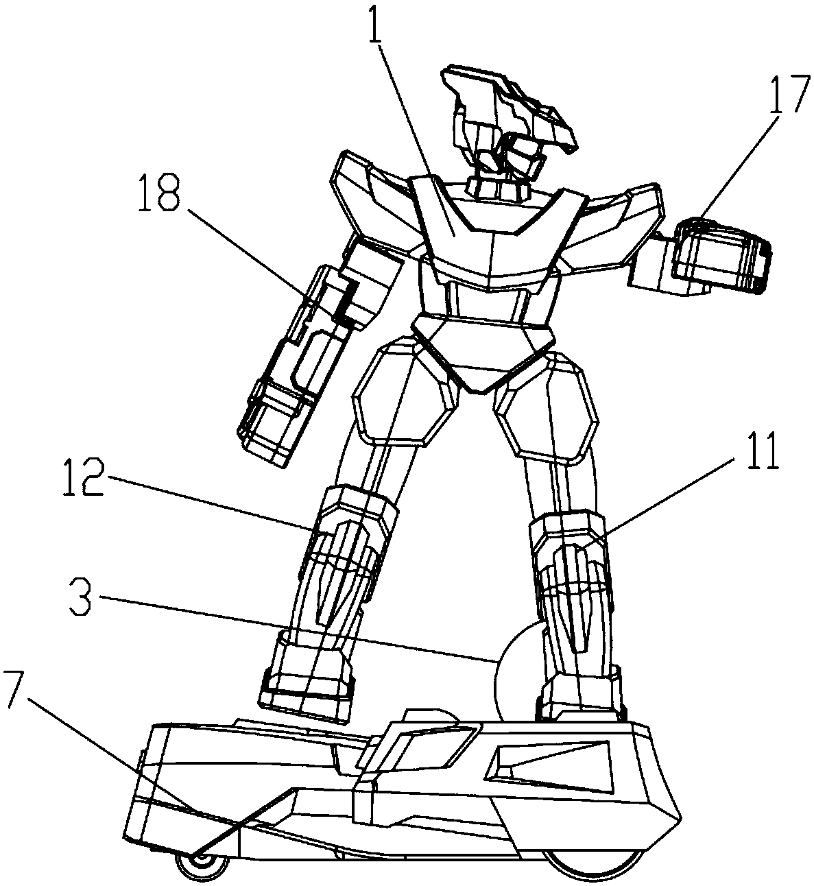 A robot that can kick side legs