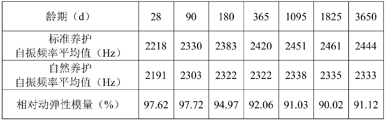 Nondestructive testing method for pre-judging long-term durability of concrete in natural environment