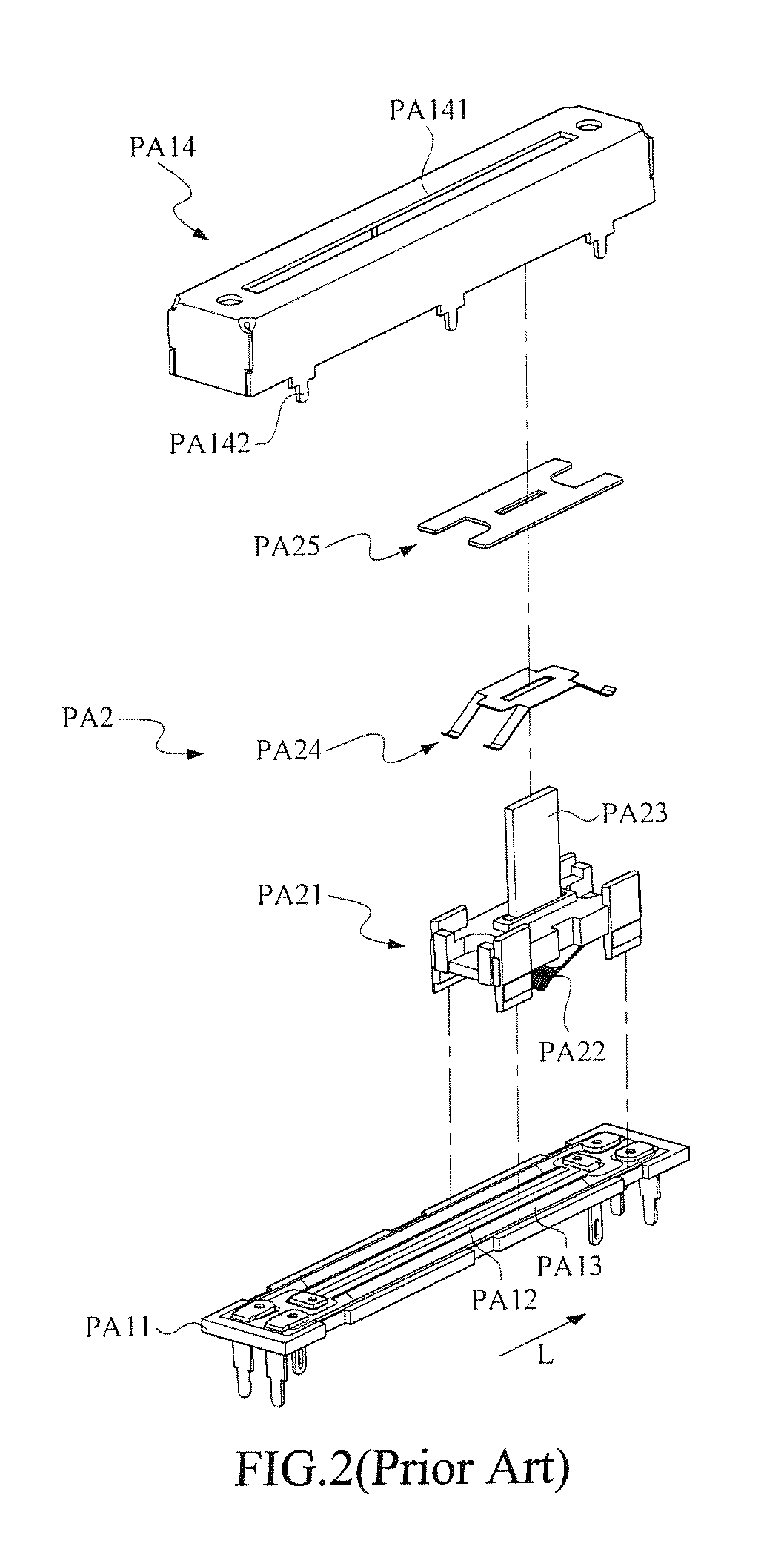 Touch-type variable resistor structure