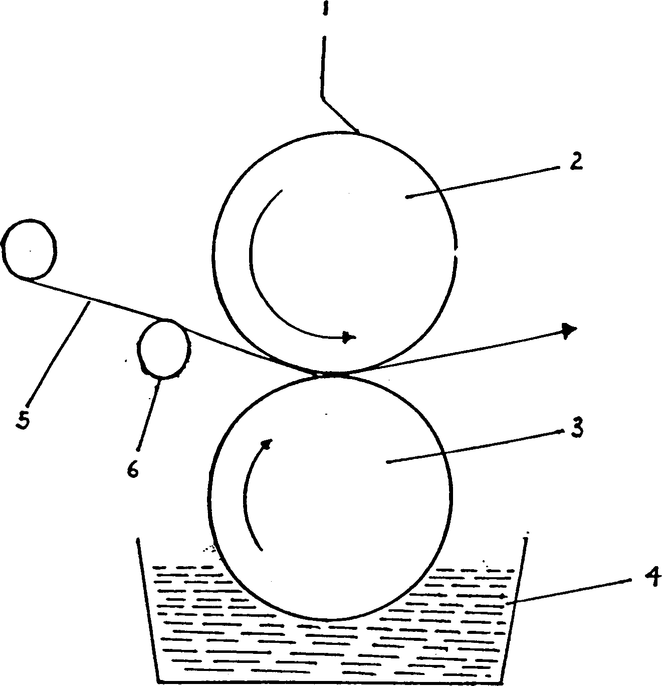 Production process for printing whole-cotton transfer printing paper using copper-plate press