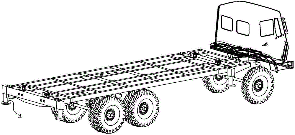 Top-entry-type large-span platform automatic support mechanism