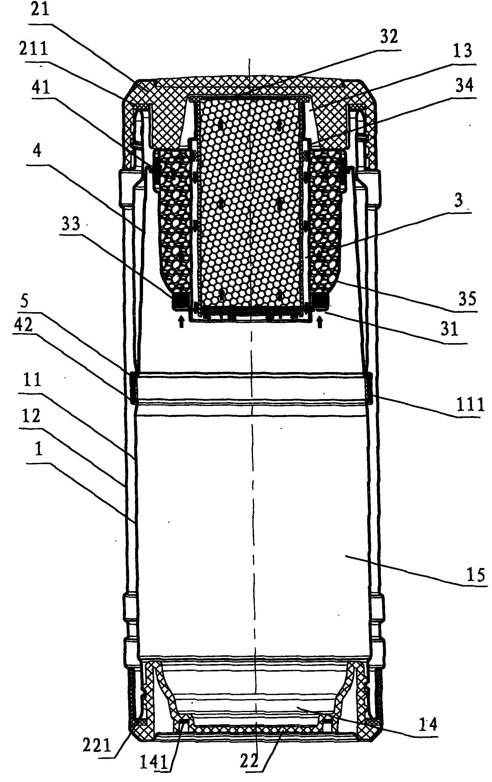 Inherent filtering water glass