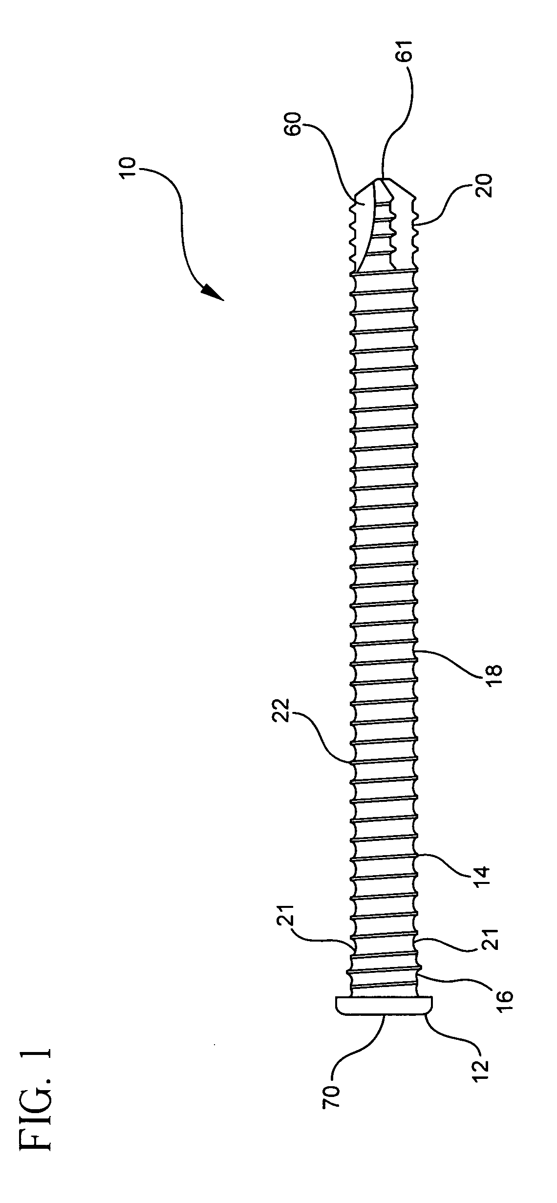 Self-guiding threaded fastener