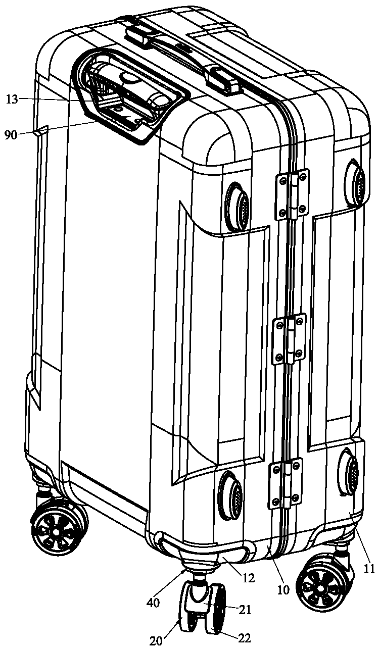 Trolley case with static display of weighing weight