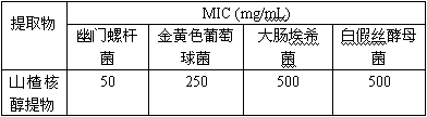 Oral care products with anti-helicobacter pylori efficacy containing hawthorn kernel alcohol extract