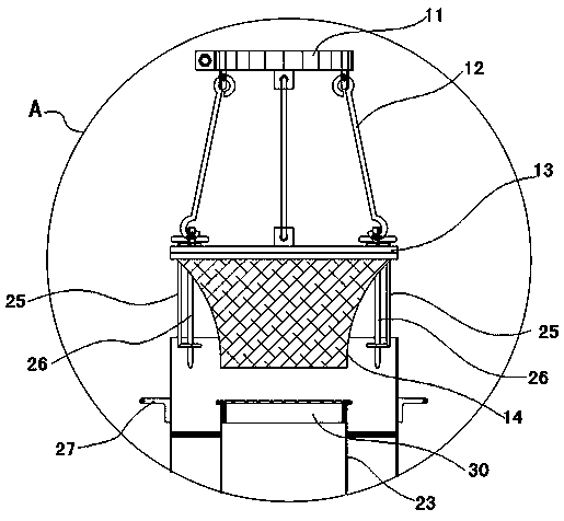 Hanging-type separator used for concrete pouring