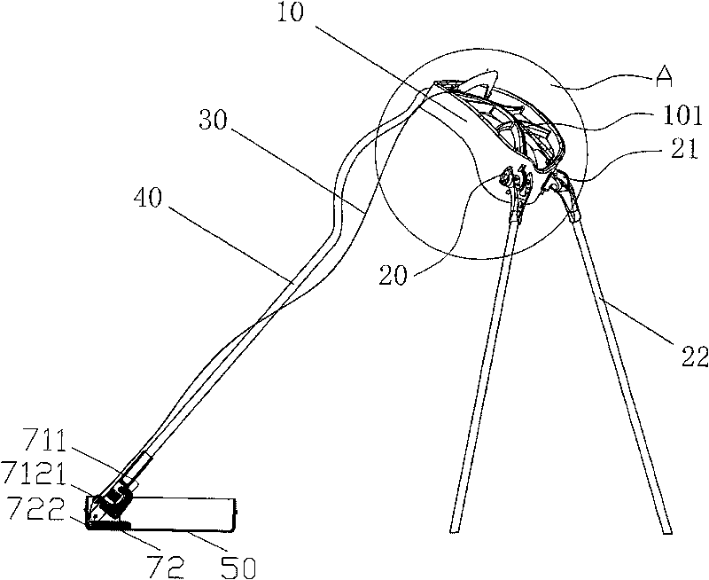 Draw-in and draw-off unit of golf bag stand