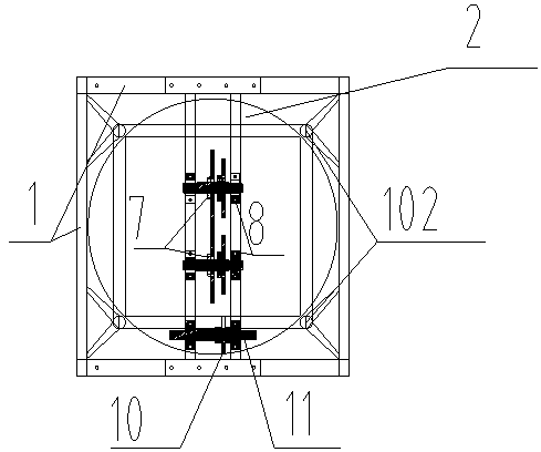 Floating body weight-hanging-type water wave energy harvesting equipment with semi-submerged floating platforms of net rack structures