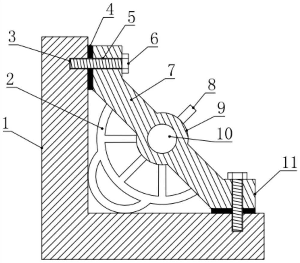 Electric iron tower main material reinforcing device