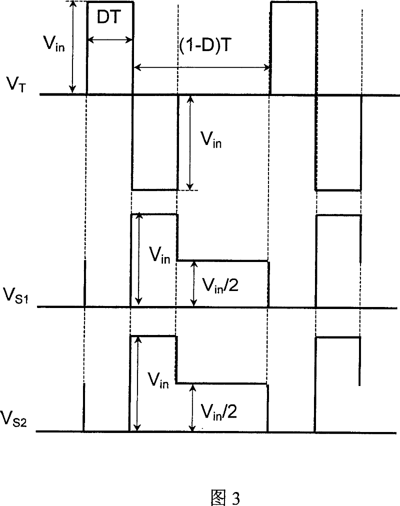 Resistance, capacitance and diode resetting positive excitation converter with double diodes