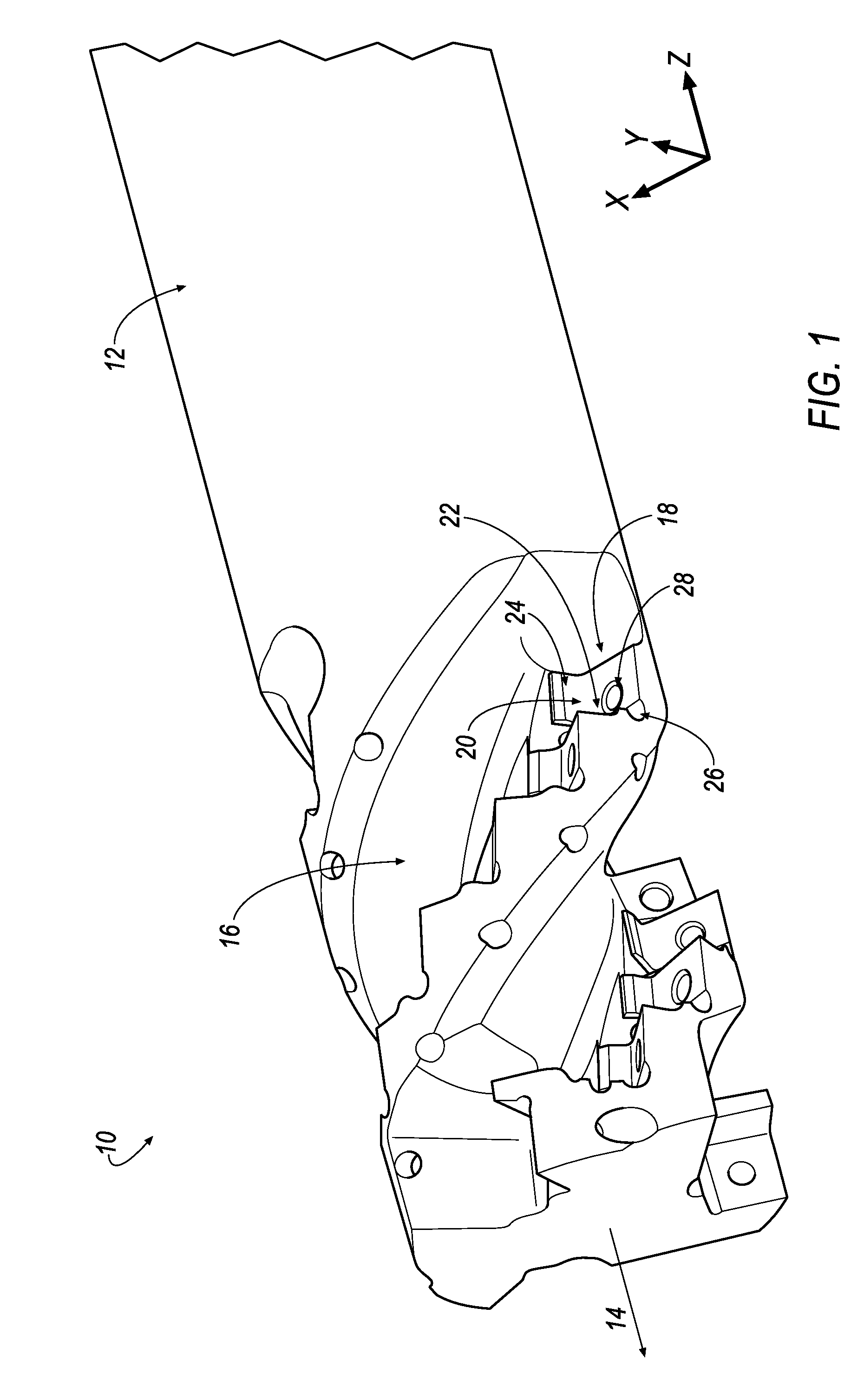 Cutting tool with pocket feature for reducing stress