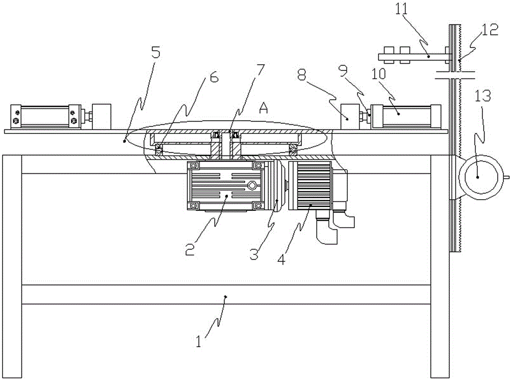 Workpiece carrying bench on catenary