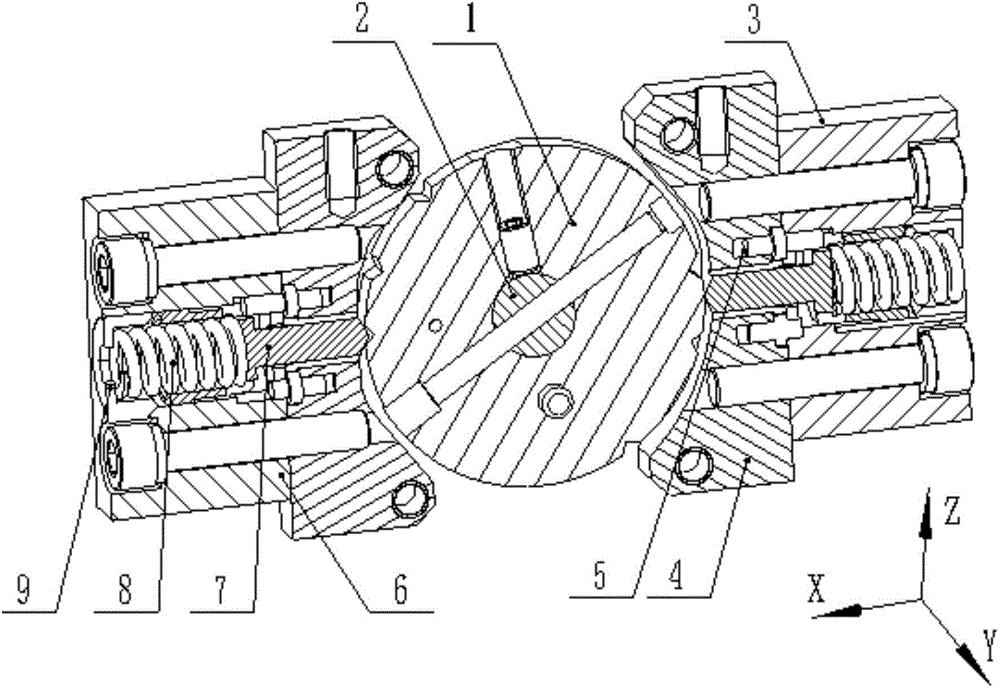 Force-value-adjustable small-included-angle ratchet wheel positioning device with V-shaped positioning grooves