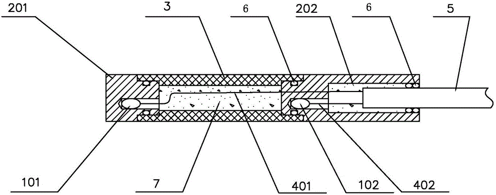 Multi-segment temperature sensor and preparation method thereof