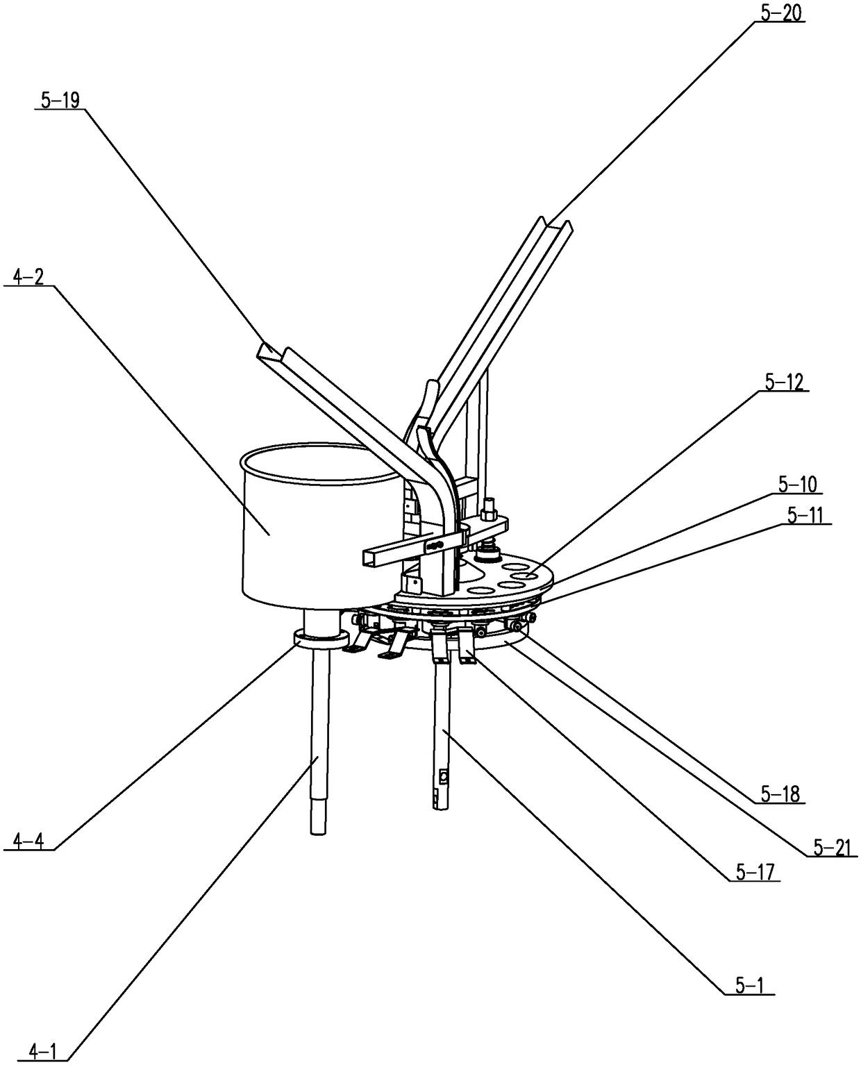 Production device of sandwich biscuits with powder fillings