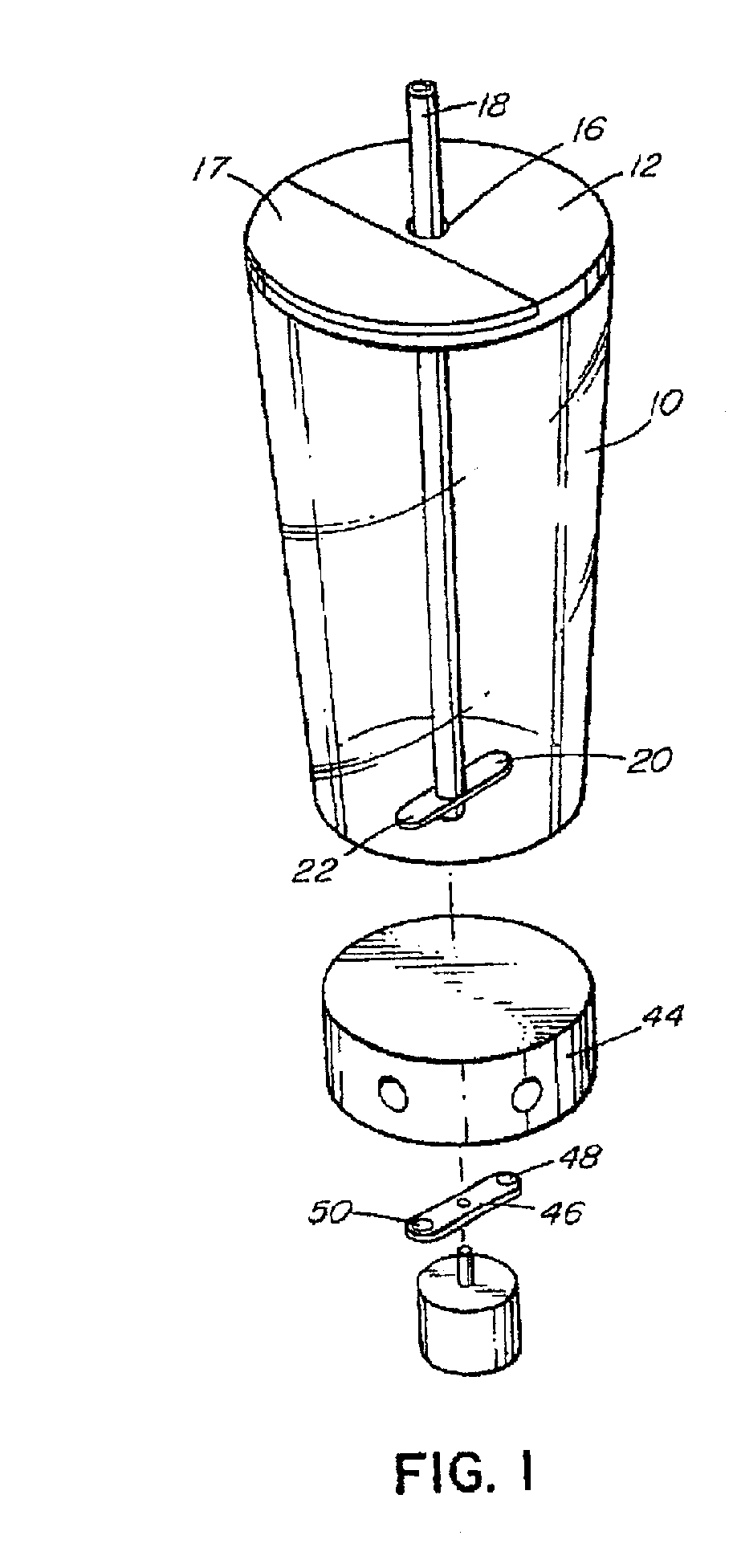 Magnetically actuated mixing and drinking straw