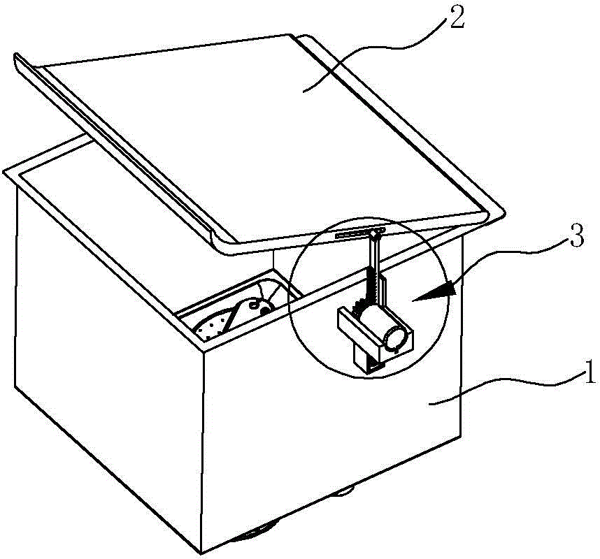 Box structure of water tank type cleaning machine