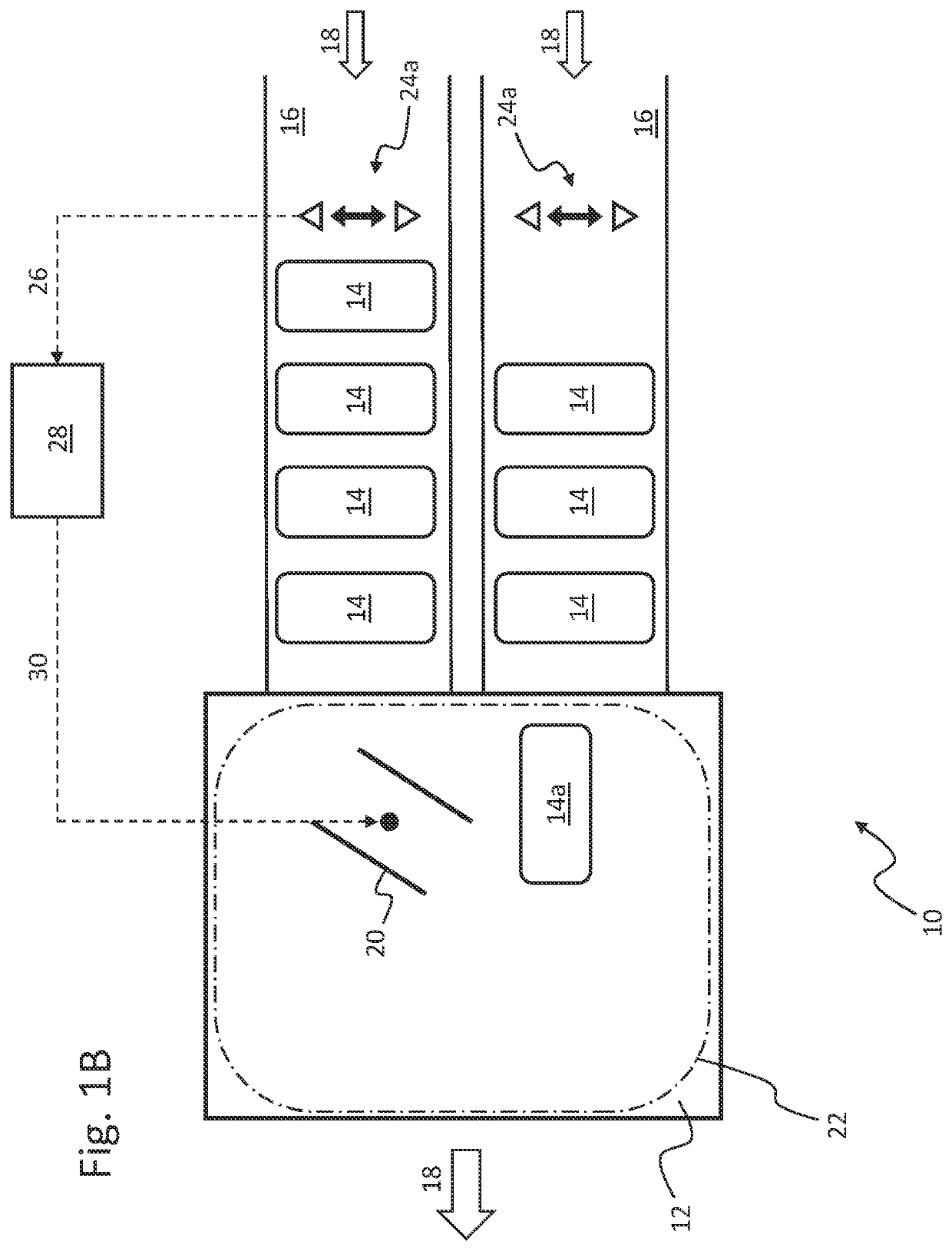 Device and method for the treatment and/or handling of piece goods moved in at least one row