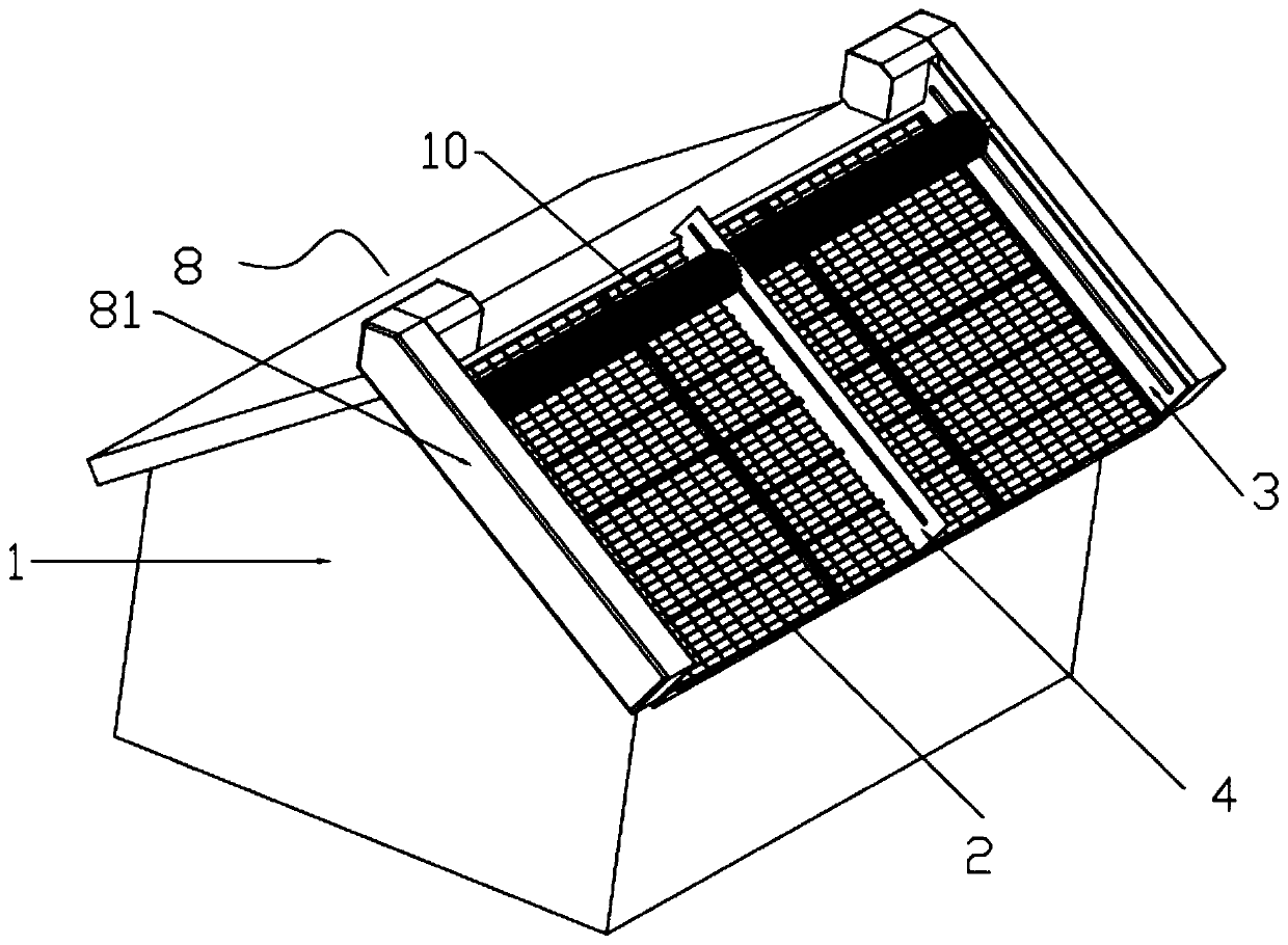 Snow removing device for house solar cell panel