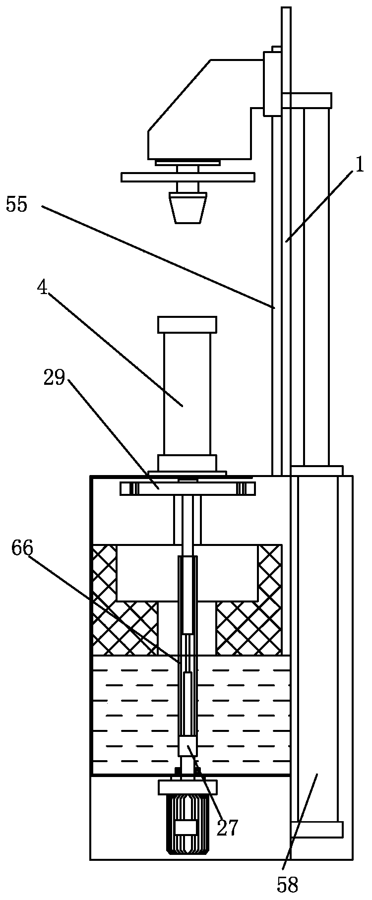 Mechanical component oil dipping and spinning-dry device