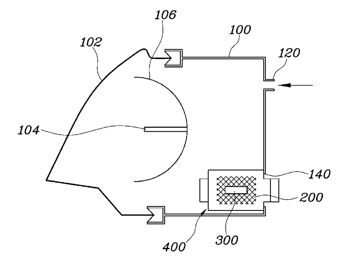 Head lamp for vehicle including moisture removing apparatus