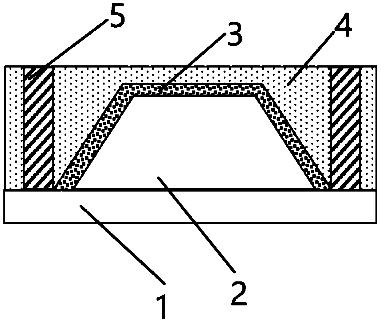 Packaging component of semiconductor tube core and preparation method thereof