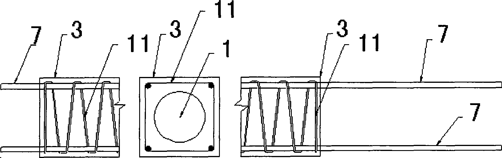 Assembly node and construction method of prefabricated hollow beam and column