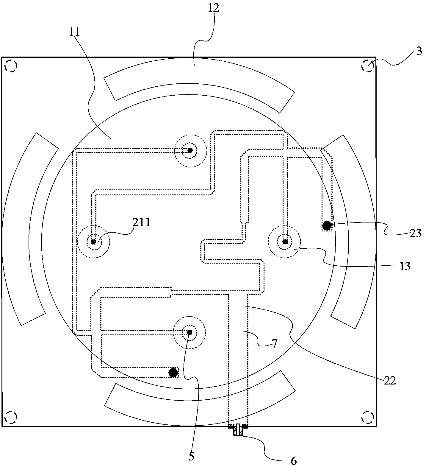 L-waveband broadband circular polarization micro-strip antenna