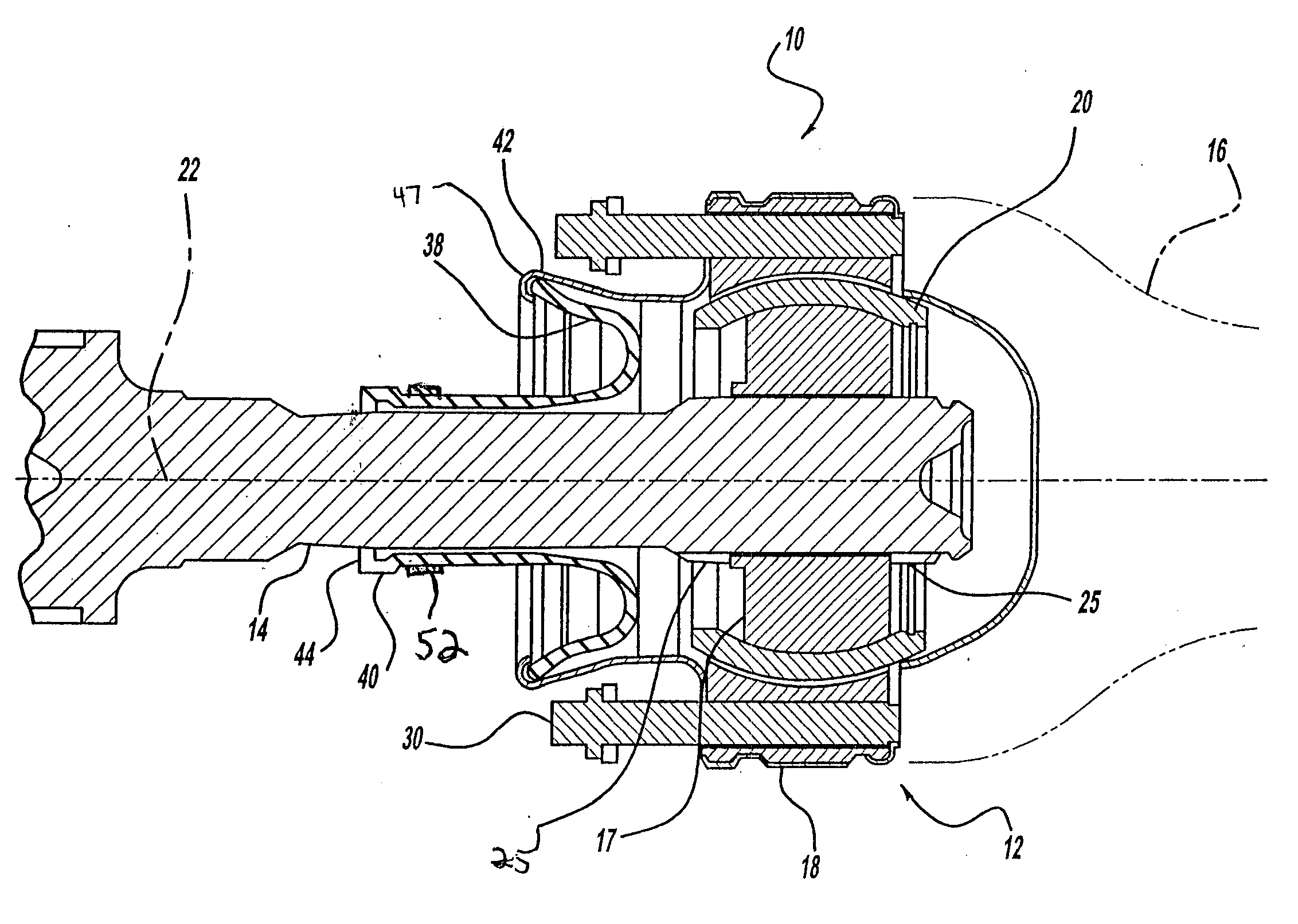 Constant velocity joint assembly and sealing boot